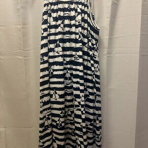 Navy and White Nautical Stripe Maxi Dress